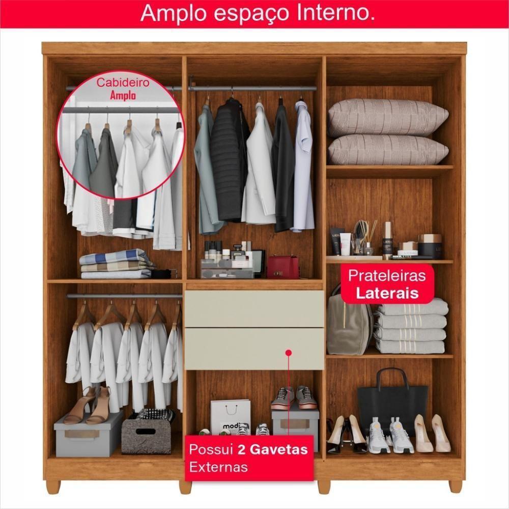Guarda-roupa De Casal Giga Top 8 Portas 2 Gavetas - 8