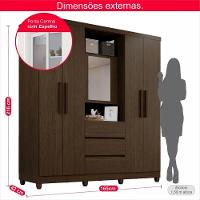 Guarda-roupa De Casal Giga 5 Portas 3 Gavetas - 3