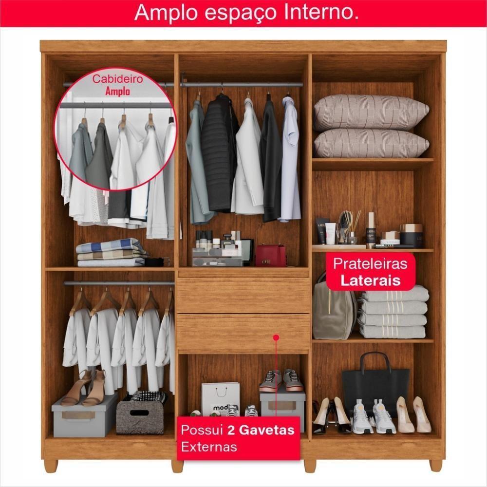 Guarda-roupa De Casal Giga Top 8 Portas 2 Gavetas - 8