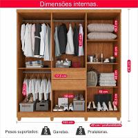 Guarda-roupa De Casal Giga Top 8 Portas 2 Gavetas - 9