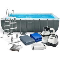 Piscina Estrutural Retangular 17.203 Litros Xtr Completa Com Filtro 220v E Acessórios - Intex - 1