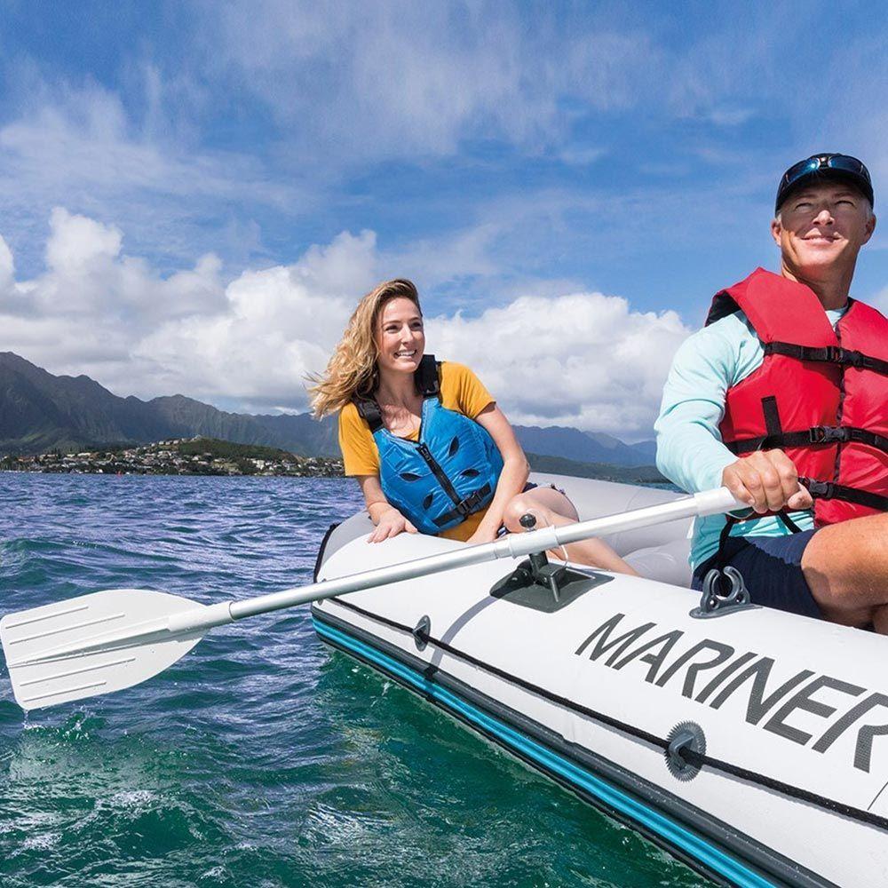Bote Inflável Intex Mariner 4 Par Remos Bomba Capota Suporte Motor - 2