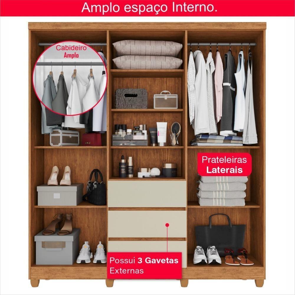 Guarda-roupa De Casal Giga 5 Portas 3 Gavetas - 9