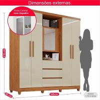 Guarda-roupa De Casal Giga 5 Portas 3 Gavetas - 3