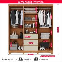 Guarda-roupa De Casal Giga 5 Portas 3 Gavetas - 10