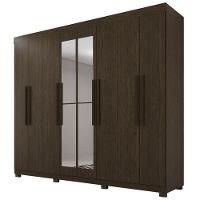 Guarda-roupa De Casal 100% Mdf 8 Portas 4 Gavetas Itália Com Espelho - 1