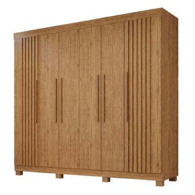 Guarda-roupa De Casal 100% Mdf 6 Portas 4 Gavetas Inglaterra Ripado