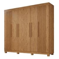 Guarda-roupa De Casal 100% Mdf 6 Portas 4 Gavetas Inglaterra Ripado - 1