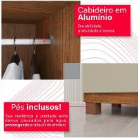 Guarda-roupa De Casal 100% Mdf 6 Portas 4 Gavetas Inglaterra Ripado - 5
