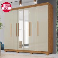 Guarda-roupa De Casal 100% Mdf 6 Portas 4 Gavetas Inglaterra Com Espelho - 2