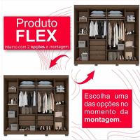 Guarda-roupa De Casal 100% Mdf 6 Portas 4 Gavetas Inglaterra Com Espelho - 8
