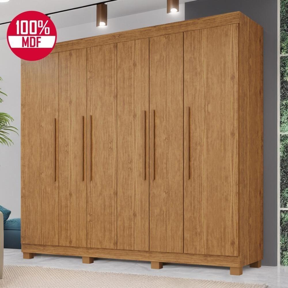 Guarda-roupa De Casal 100% Mdf 6 Portas 4 Gavetas Inglaterra - 2