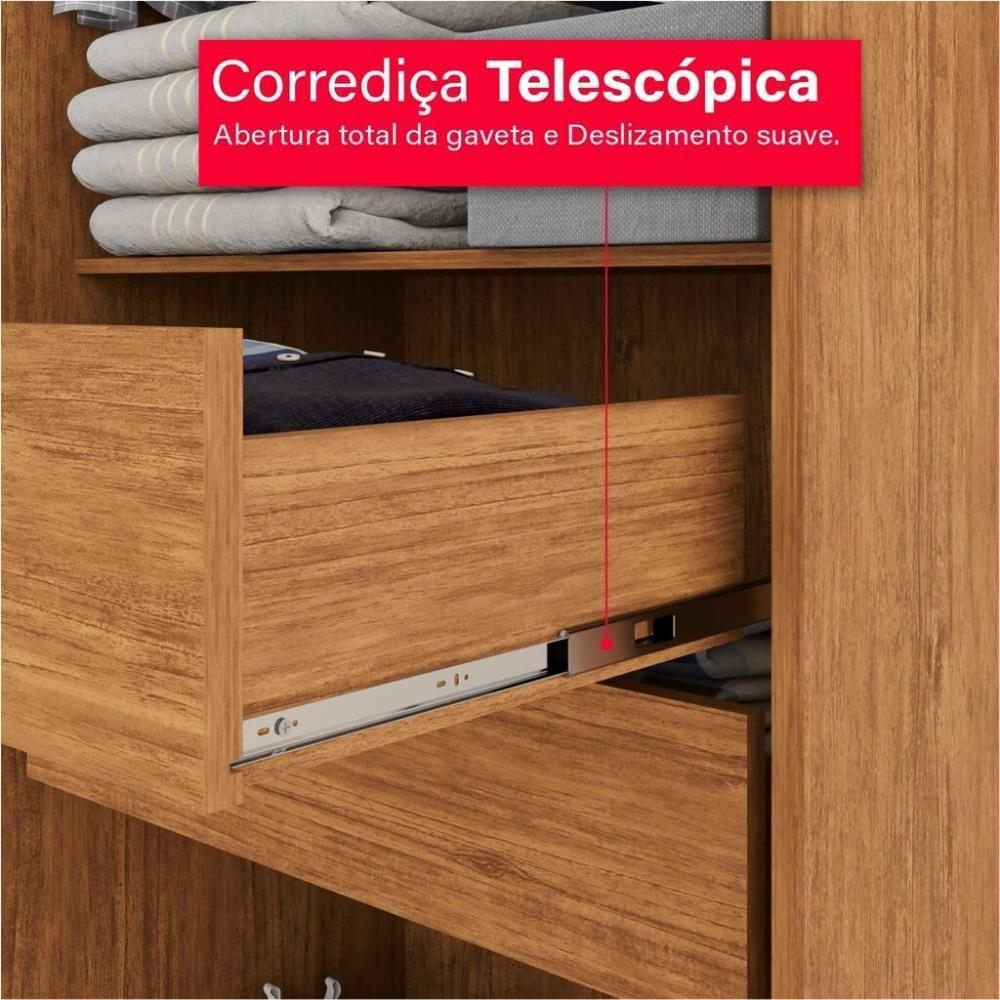 Guarda-roupa De Casal 100% Mdf 6 Portas 4 Gavetas Inglaterra - 6