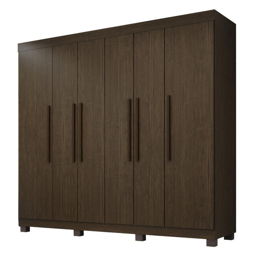 Guarda-roupa De Casal 100% Mdf 6 Portas 4 Gavetas Inglaterra - 1