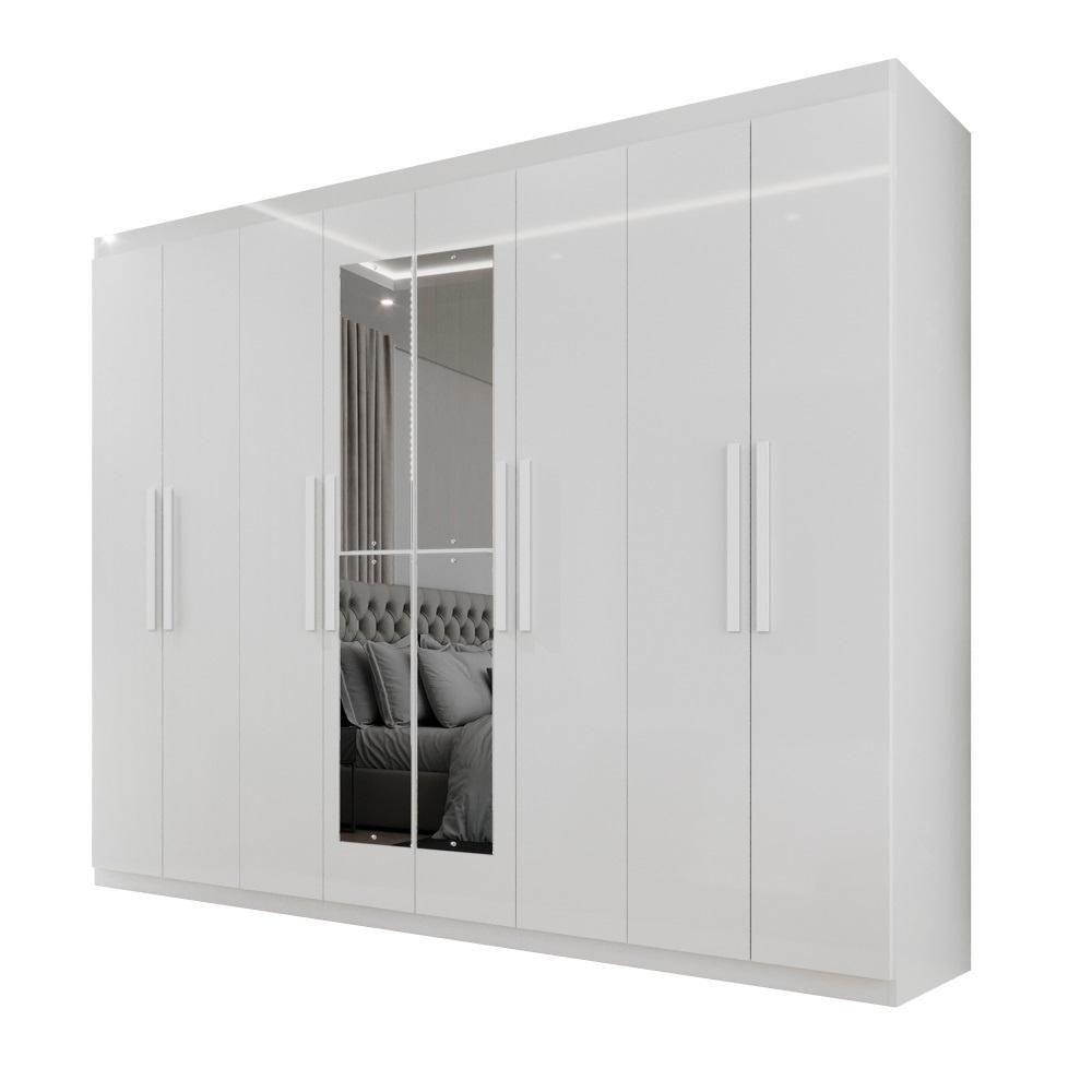 Guarda-roupa Casal 100% Mdf 8 Portas E 4 Gavetas Herrera Com Espelho - 9