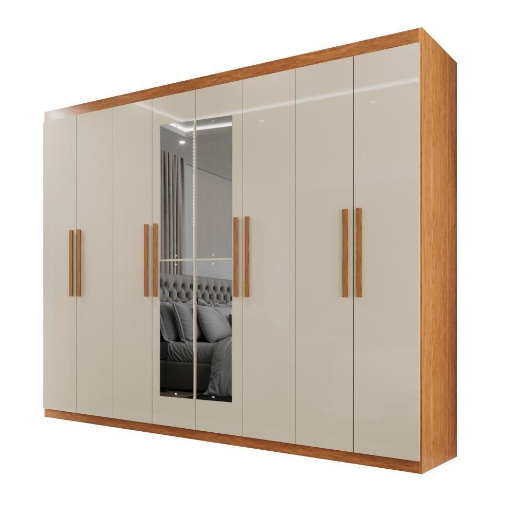 Guarda-roupa Casal 100% Mdf 8 Portas E 4 Gavetas Herrera Com Espelho - 9