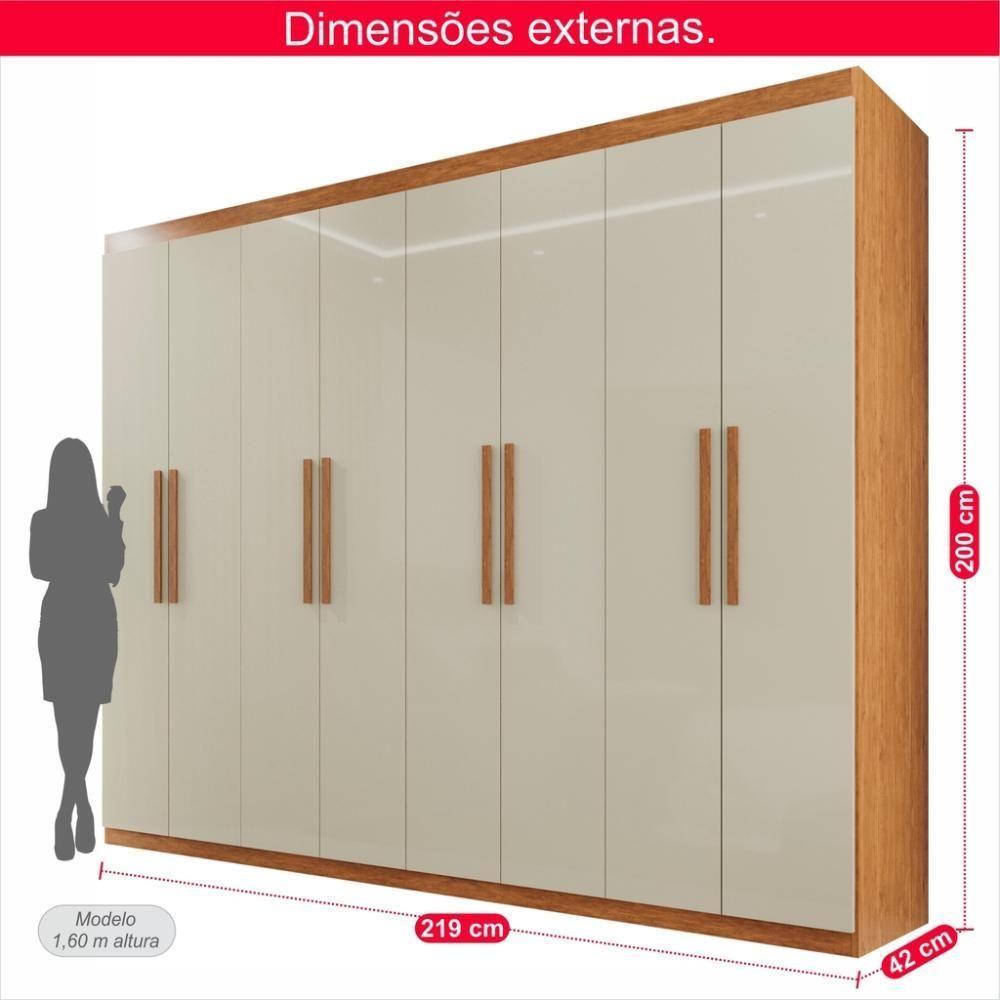 Guarda-roupa Casal 100% Mdf 8 Portas E 4 Gavetas Herrera - 3