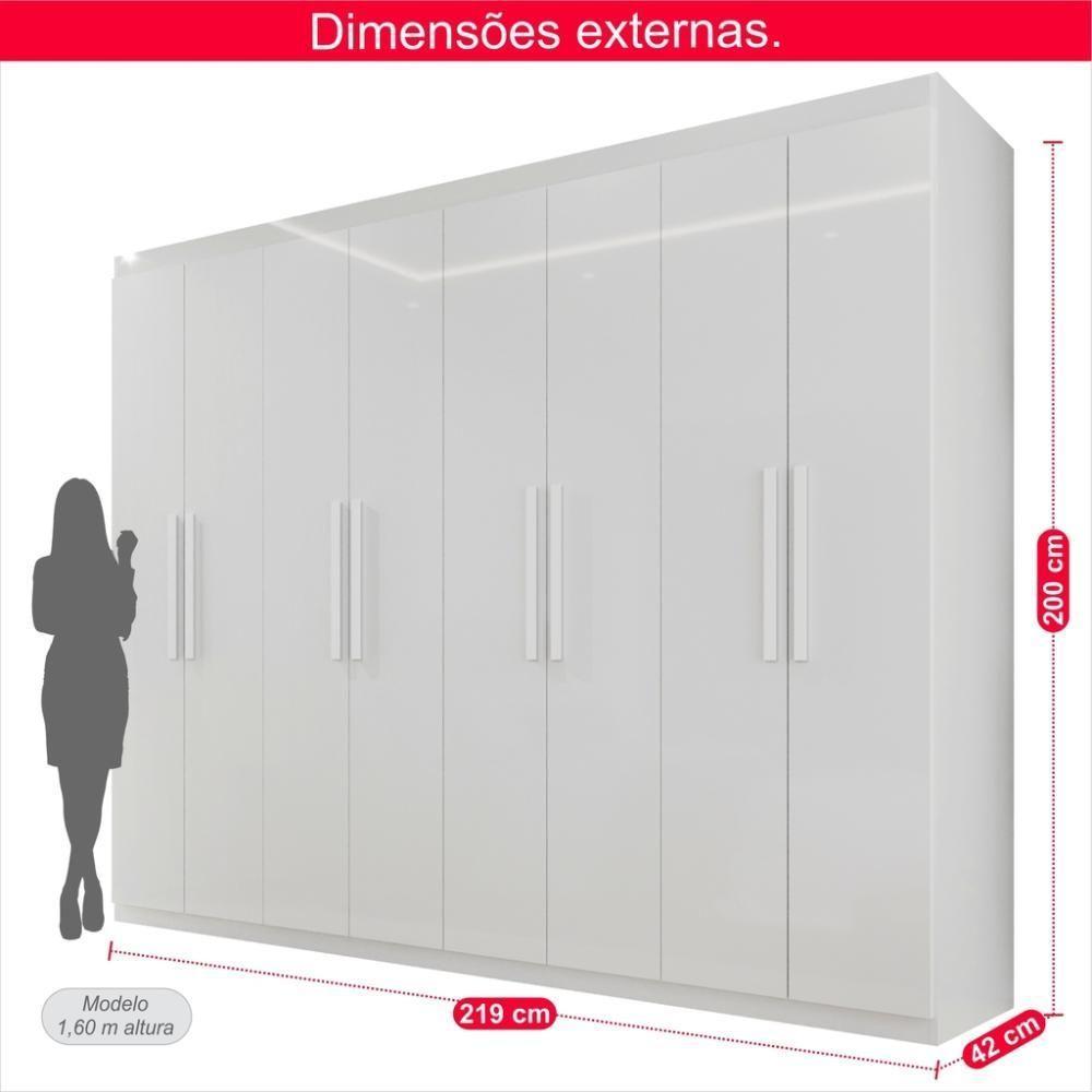 Guarda-roupa Casal 100% Mdf 8 Portas E 4 Gavetas Herrera - 3