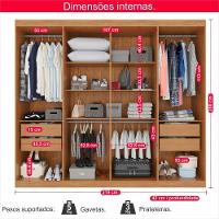Guarda-roupa Casal 100% Mdf 8 Portas E 4 Gavetas Herrera - 9