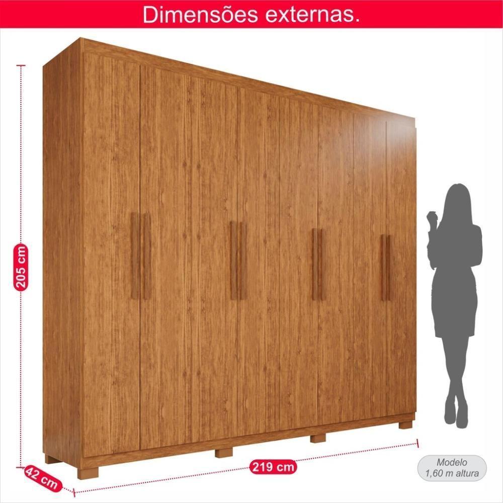 Guarda-roupa Casal 100% Mdf 8 Portas E 4 Gavetas Heros - 3