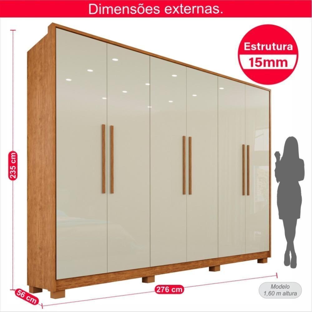 Guarda-roupa Casal 100% Mdf 6 Portas E 6 Gavetas Premium - 3