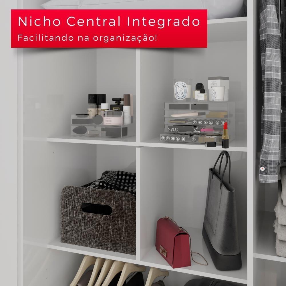 Guarda-roupa Casal 100% Mdf 6 Portas E 4 Gavetas Espanha Com Espelho - 8