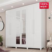 Guarda-roupa Casal 100% Mdf 6 Portas E 4 Gavetas Espanha Com Espelho - 2