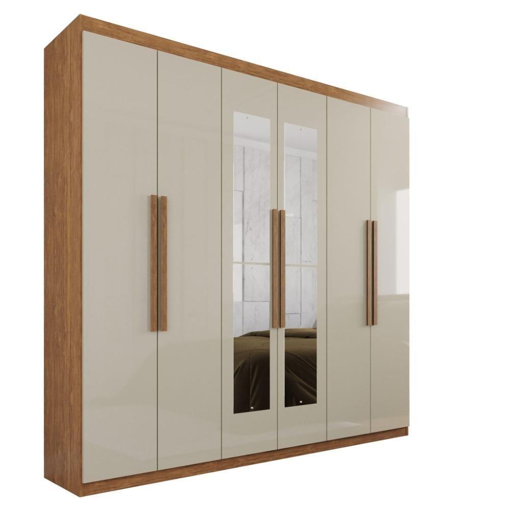 Guarda-roupa Casal 100% Mdf 6 Portas E 4 Gavetas Istambul Com Espelho - 1