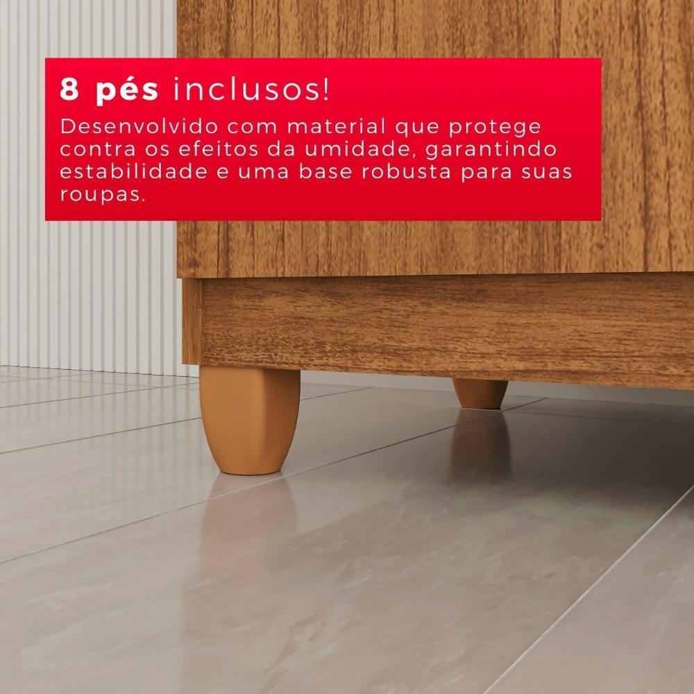 Guarda-roupa Casal 100% Mdf 6 Portas E 4 Gavetas Espanha Com Espelho - 5