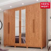 Guarda-roupa Casal 100% Mdf 6 Portas E 4 Gavetas Espanha Com Espelho - 2