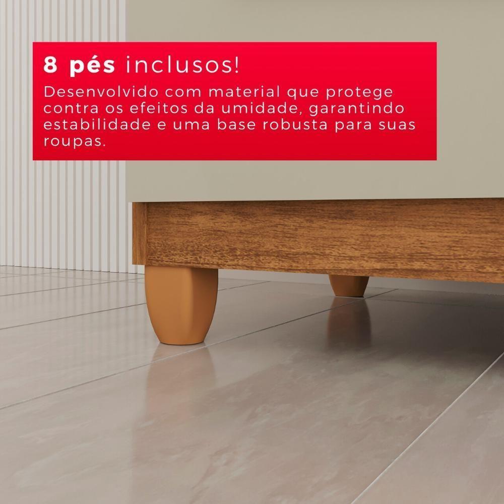 Guarda-roupa Casal 100% Mdf 6 Portas E 4 Gavetas Espanha Com Espelho - 5