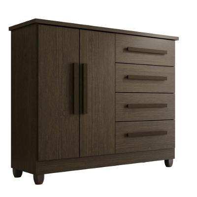 Cômoda 2 Portas 4 Gavetas Madri Plus Com Sapateira