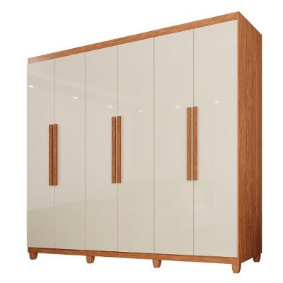 Guarda-roupa Casal 100% Mdf 6 Portas E 4 Gavetas Espanha