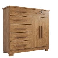 Cômoda 02 Portas 06 Gavetas E 01 Chave Itália Com Sapateira - 1