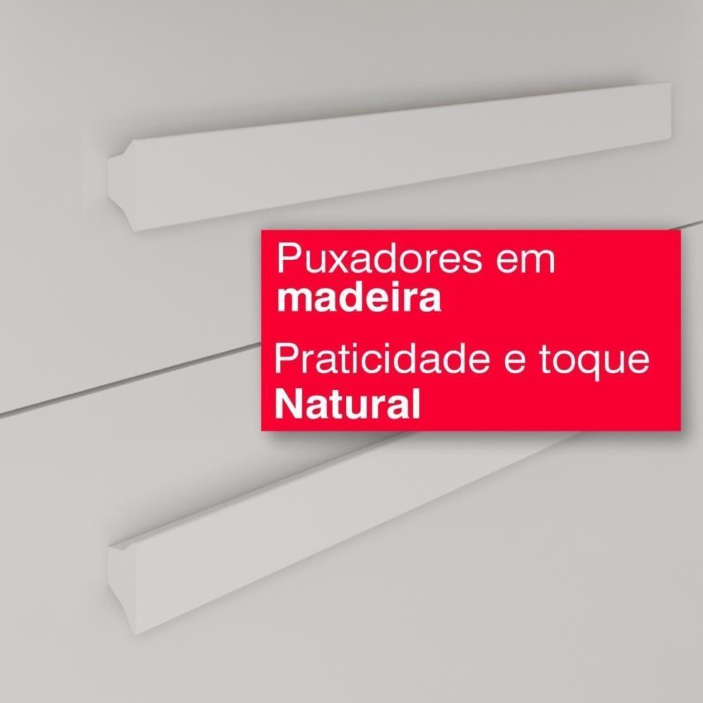 Cozinha 8 Portas 2 Gavetas Aurora Branca Com Espelho - 8