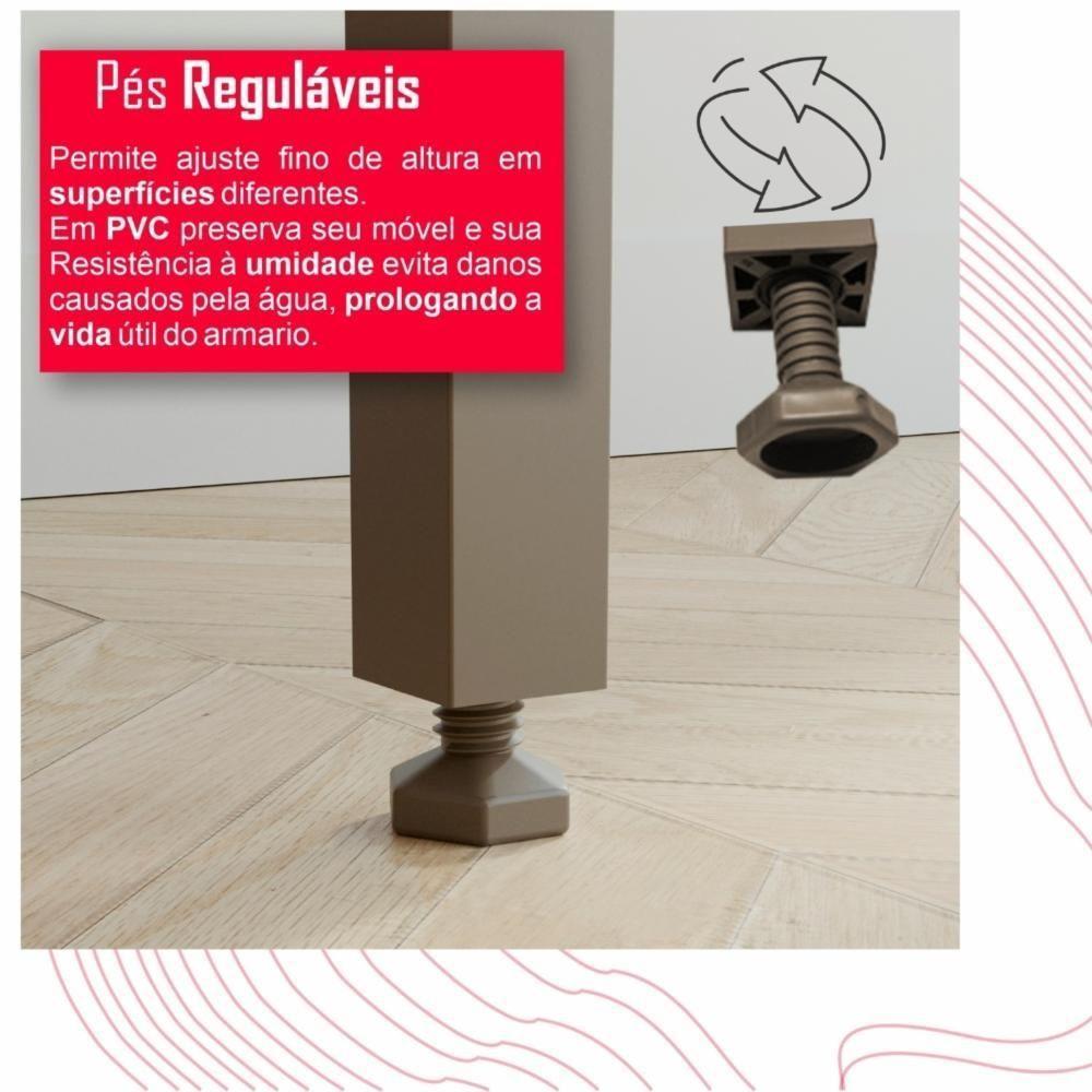 Cozinha 8 Portas 2 Gavetas Aurora Branca Com Espelho - 9