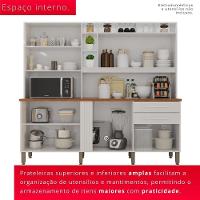 Cozinha 8 Portas 2 Gavetas Aurora Branca - 9