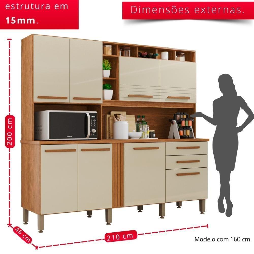 Cozinha 8 Portas 2 Gavetas Aurora - 6