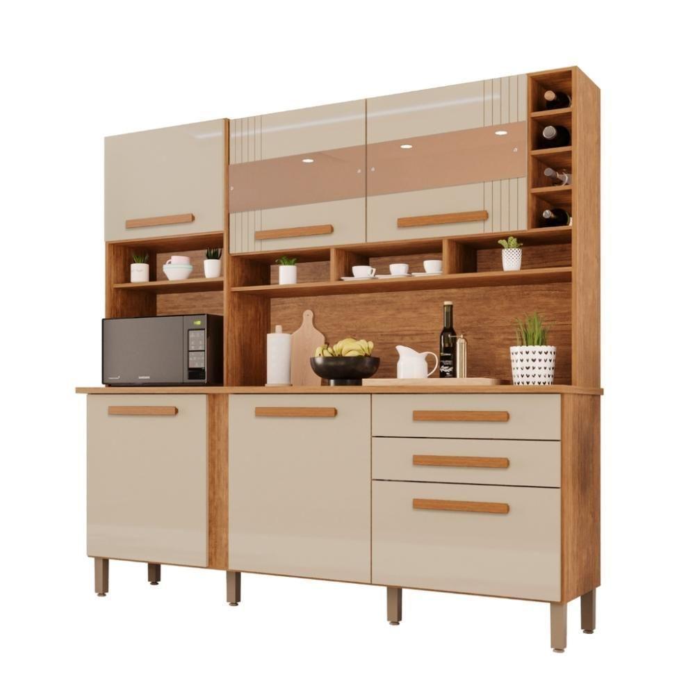 Cozinha 6 Portas 2 Gavetas ágata Com Espelho - 1