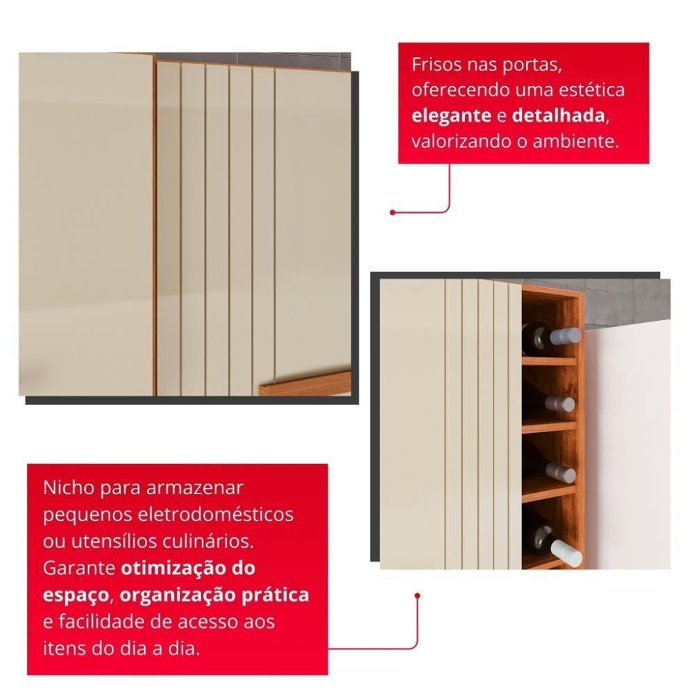 Cozinha 6 Portas 2 Gavetas ágata Com Espelho - 7