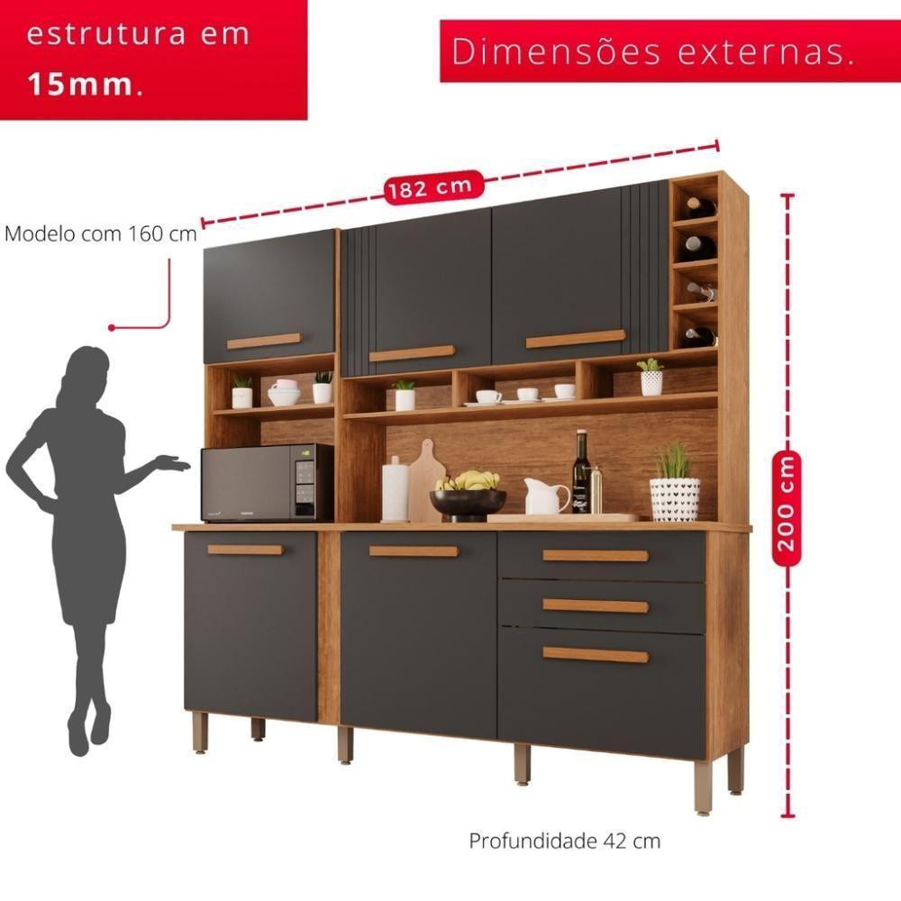 Cozinha 6 Portas 2 Gavetas ágata - 5