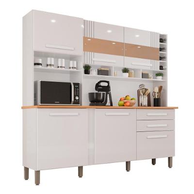 Cozinha 6 Portas 2 Gavetas Amanda Com Espelho