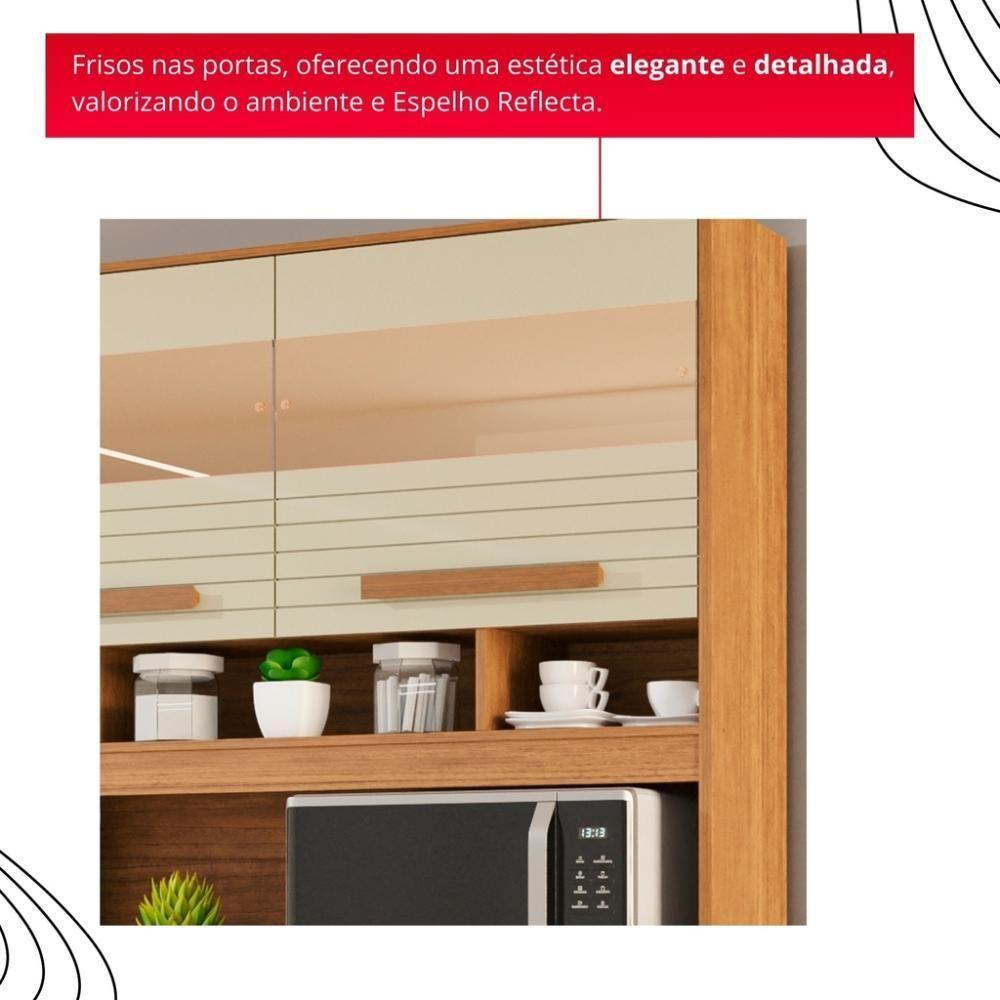 Cozinha 4 Portas 2 Gavetas Sara Frison Com Espelhos - 6