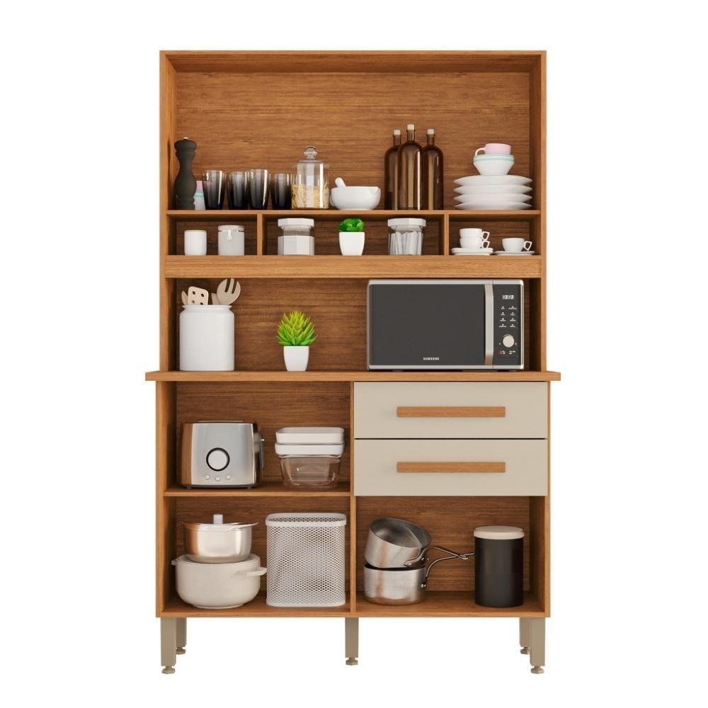 Cozinha 4 Portas 2 Gavetas Sara Frison Com Espelhos - 9