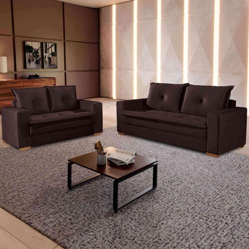 Conjunto De Sofás De 02 E 03 Lugares Unique - 2