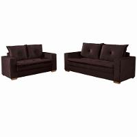 Conjunto De Sofás De 02 E 03 Lugares Unique - 1