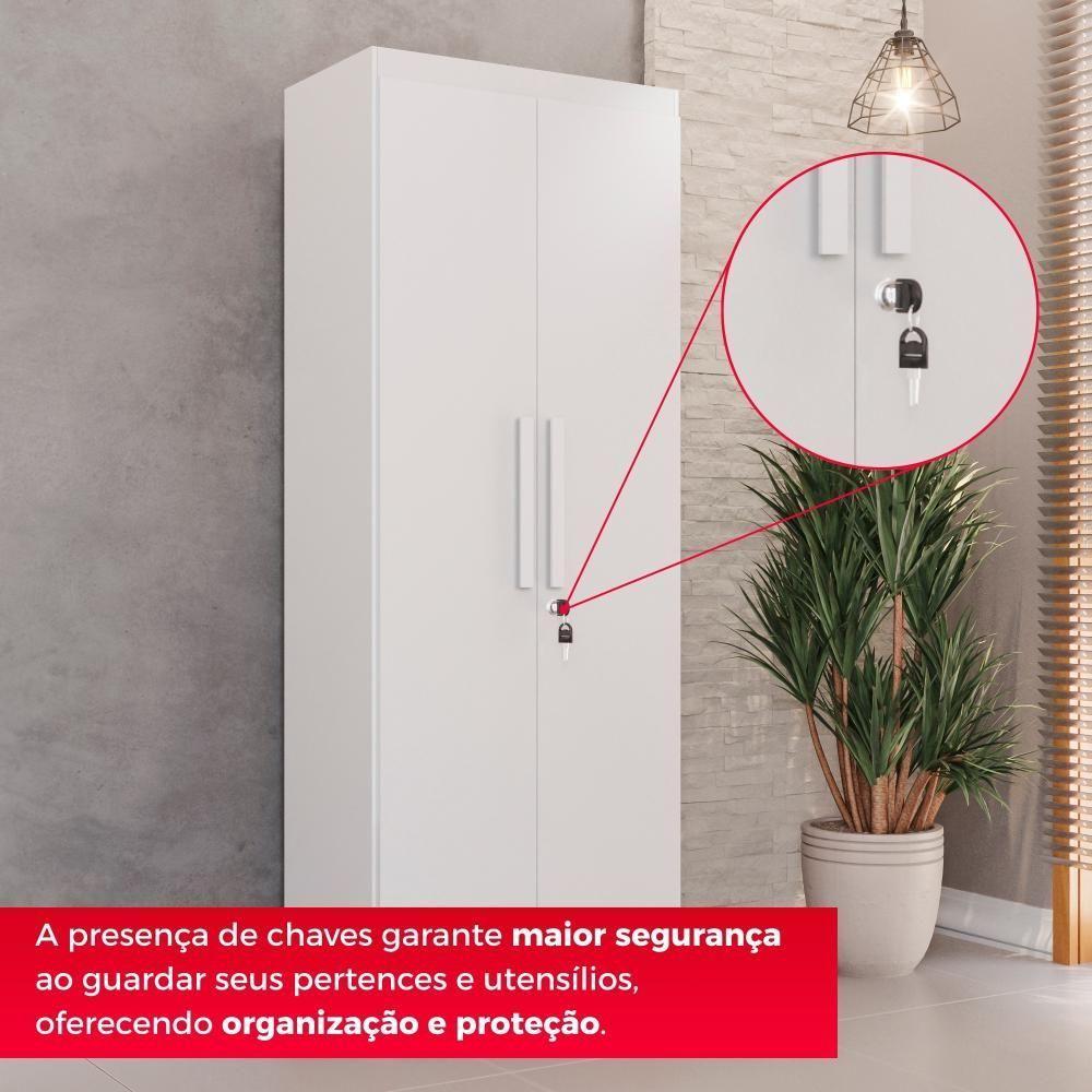 Armário Multiuso Master Com Chave E Pés 175cm - 6