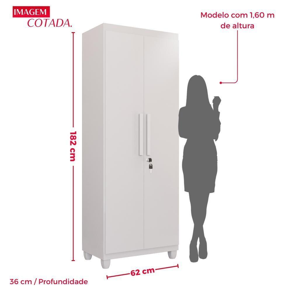 Armário Multiuso Master Com Chave E Pés 175cm - 9