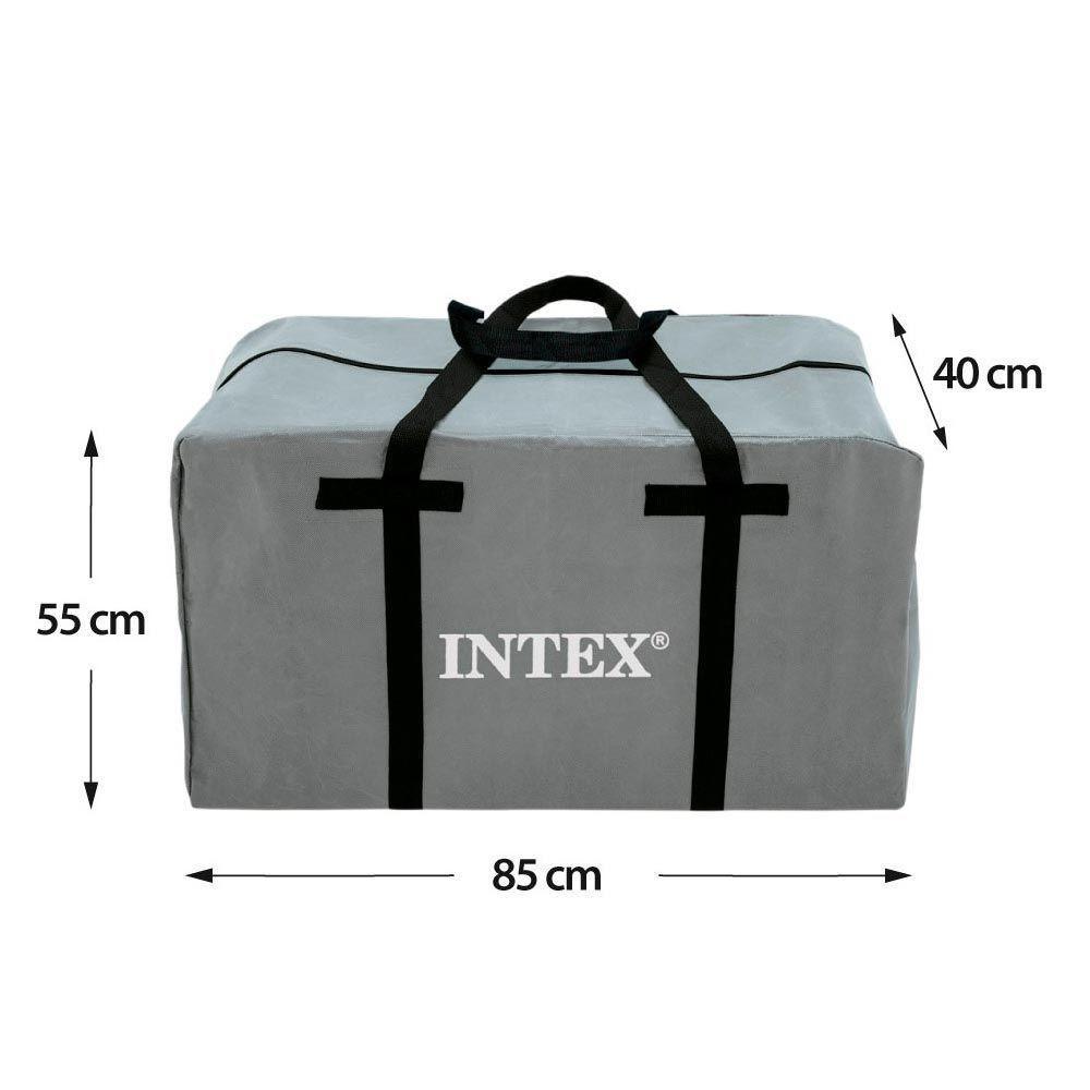 Bote Inflável Mariner 4 C/ Par Remos Bomba Capota Teto Removível Intex - 5