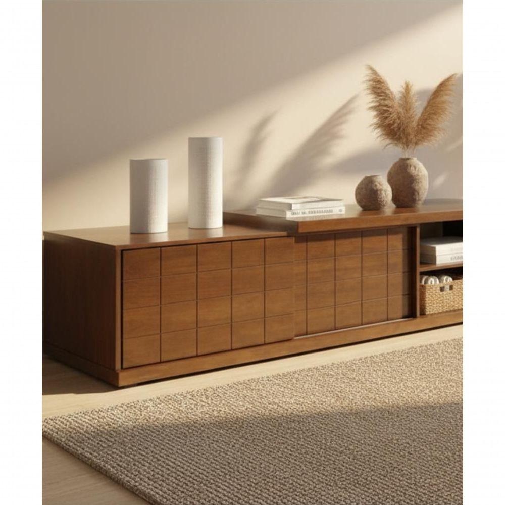 Rack 1,40 X 55 X 50 - Madeira Maciça - Móveis De Gramado - Castanho - 2